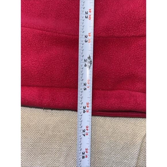 Lands' End Fleece Vest Women's Size XL 18-20 Red Quilted Heavy Weight - Picture 5 of 7